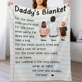 Couverture de papa - Couverture personnalisée - Anniversaire, cadeau de fête des pères pour père, papa, papa